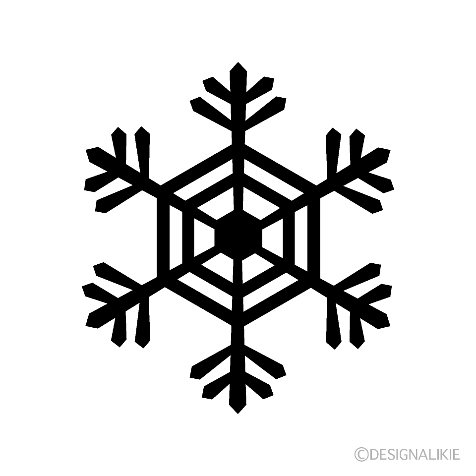 雪結晶シルエット 2