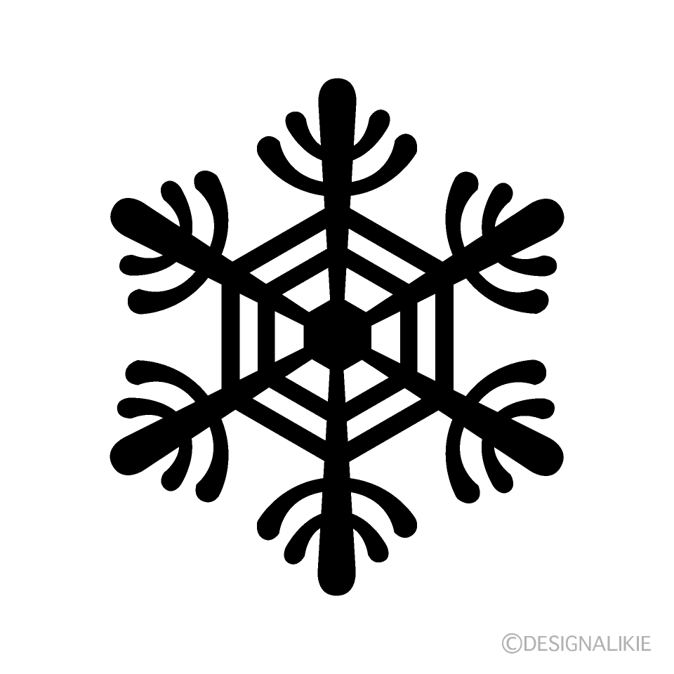 雪結晶シルエット 3