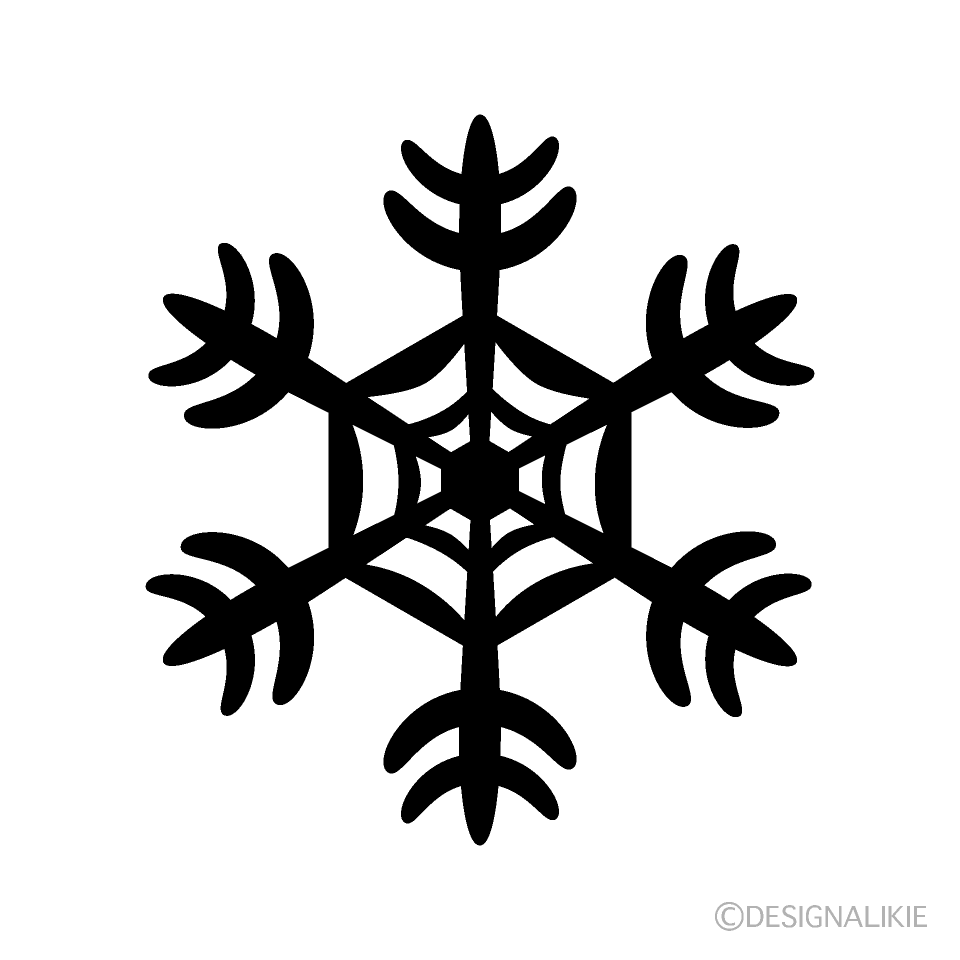 雪結晶シルエット 4