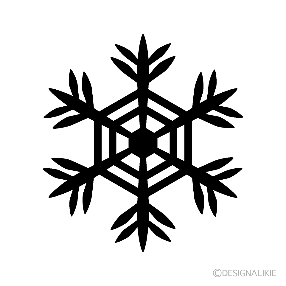 雪結晶シルエット 5