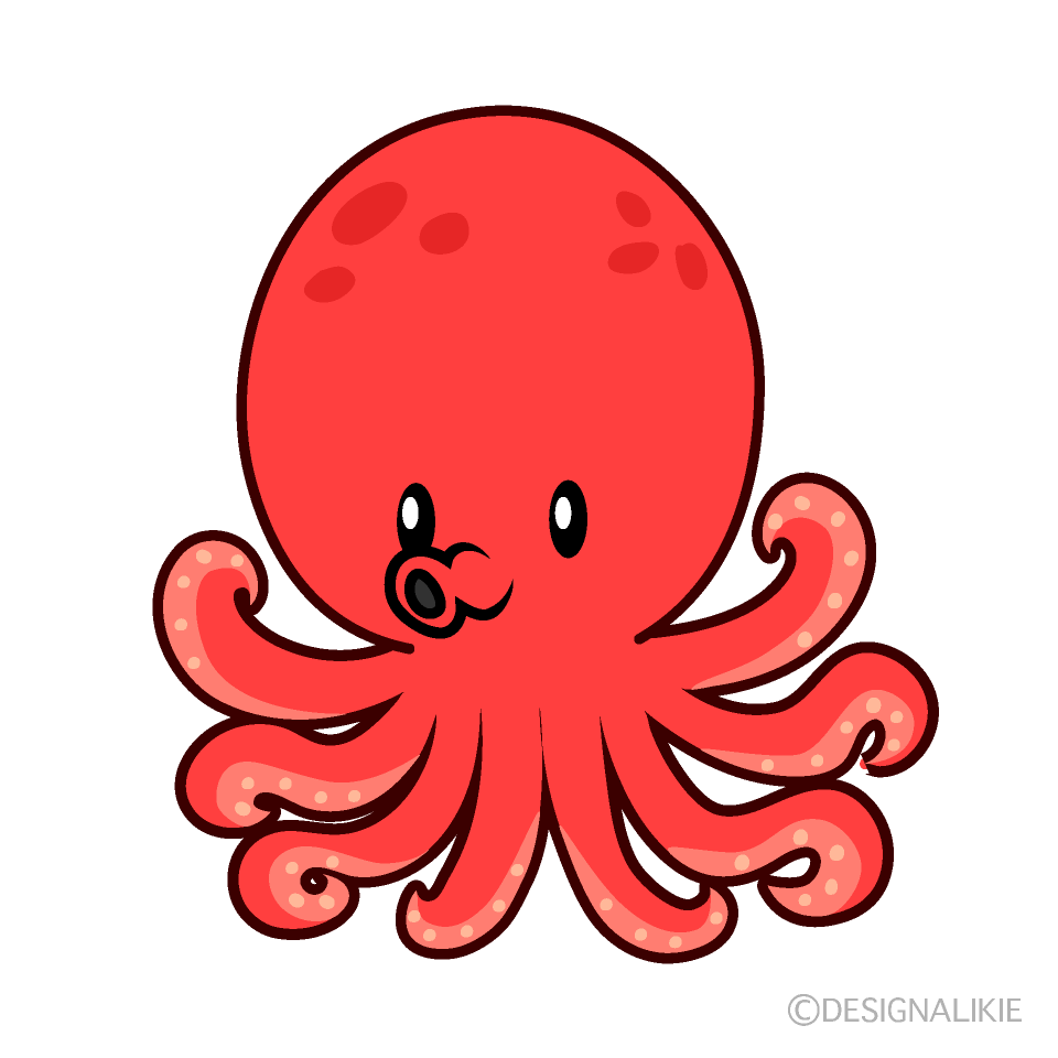 かわいい赤タコ
