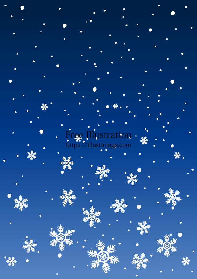 夜空の雪景色