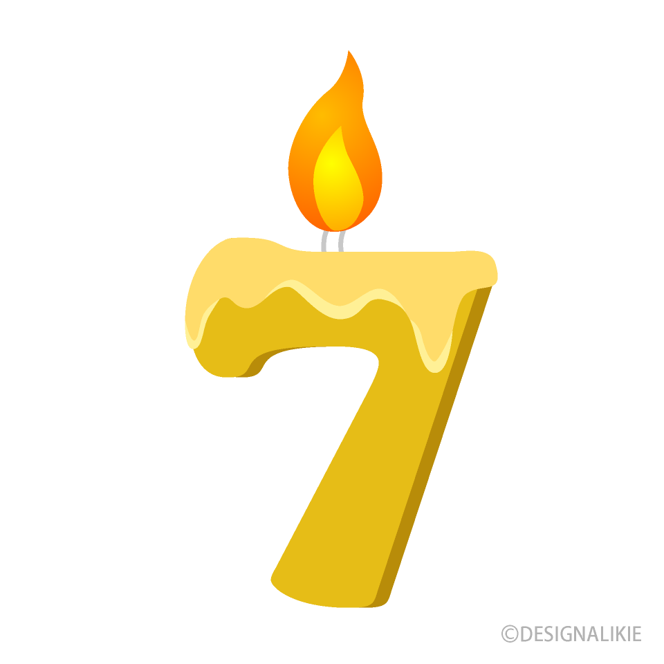 7歳誕生日ろうそく