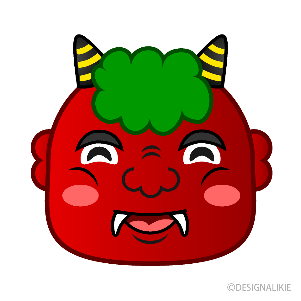 笑顔の鬼の顔