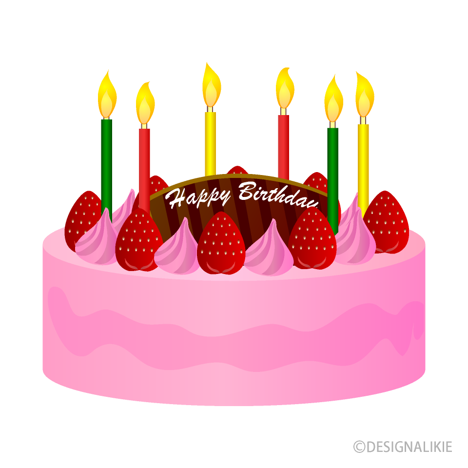 イチゴの誕生日ケーキ