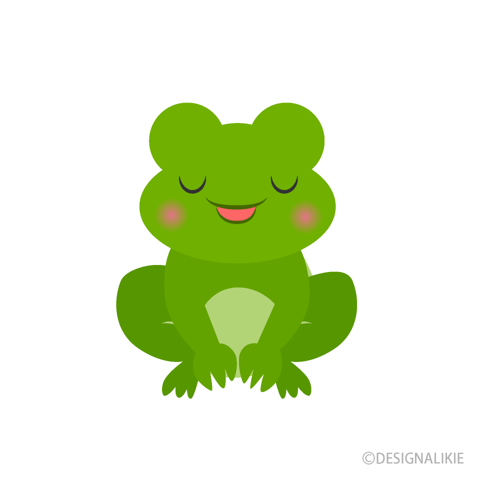 お辞儀するカエル