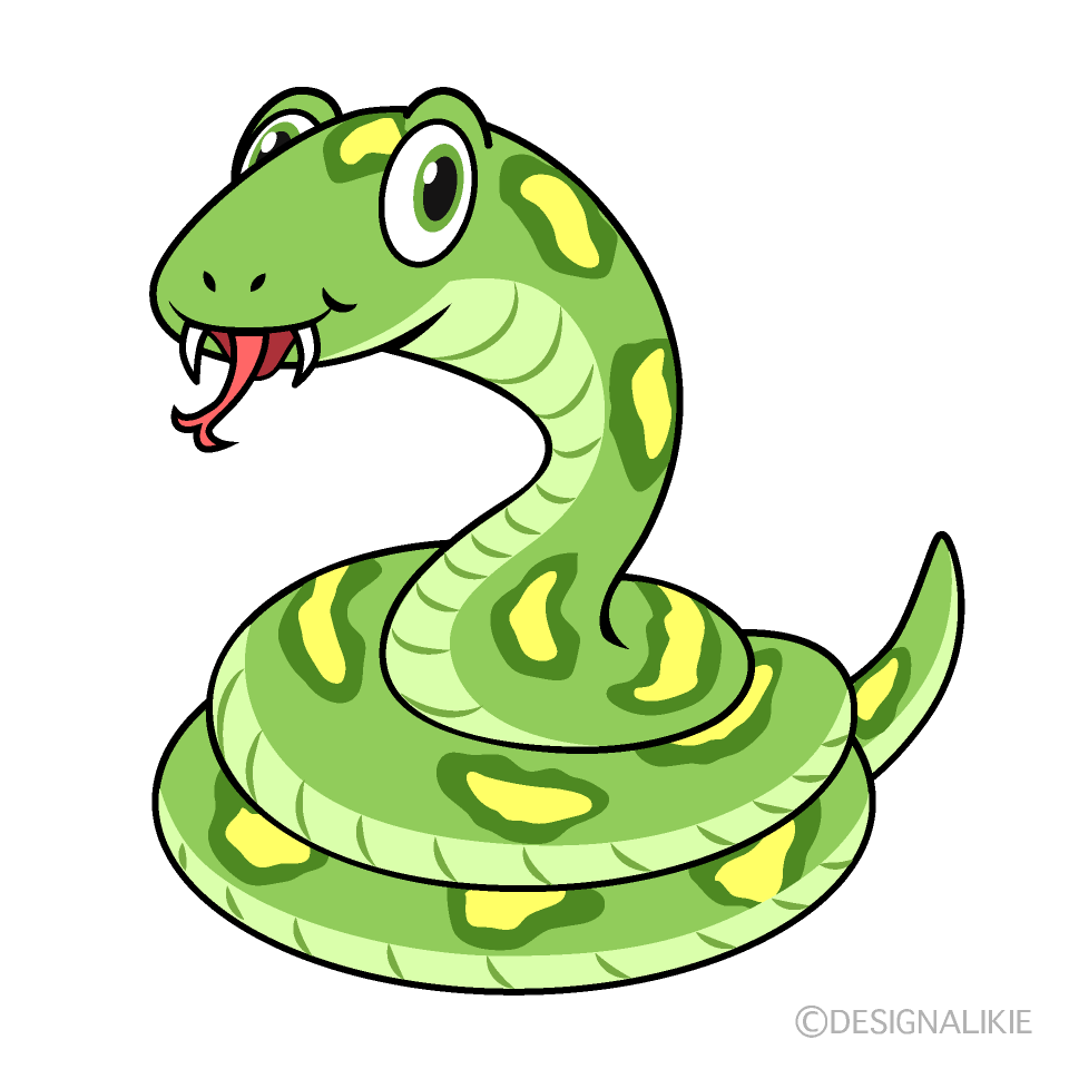 笑顔のまだらヘビキャラ