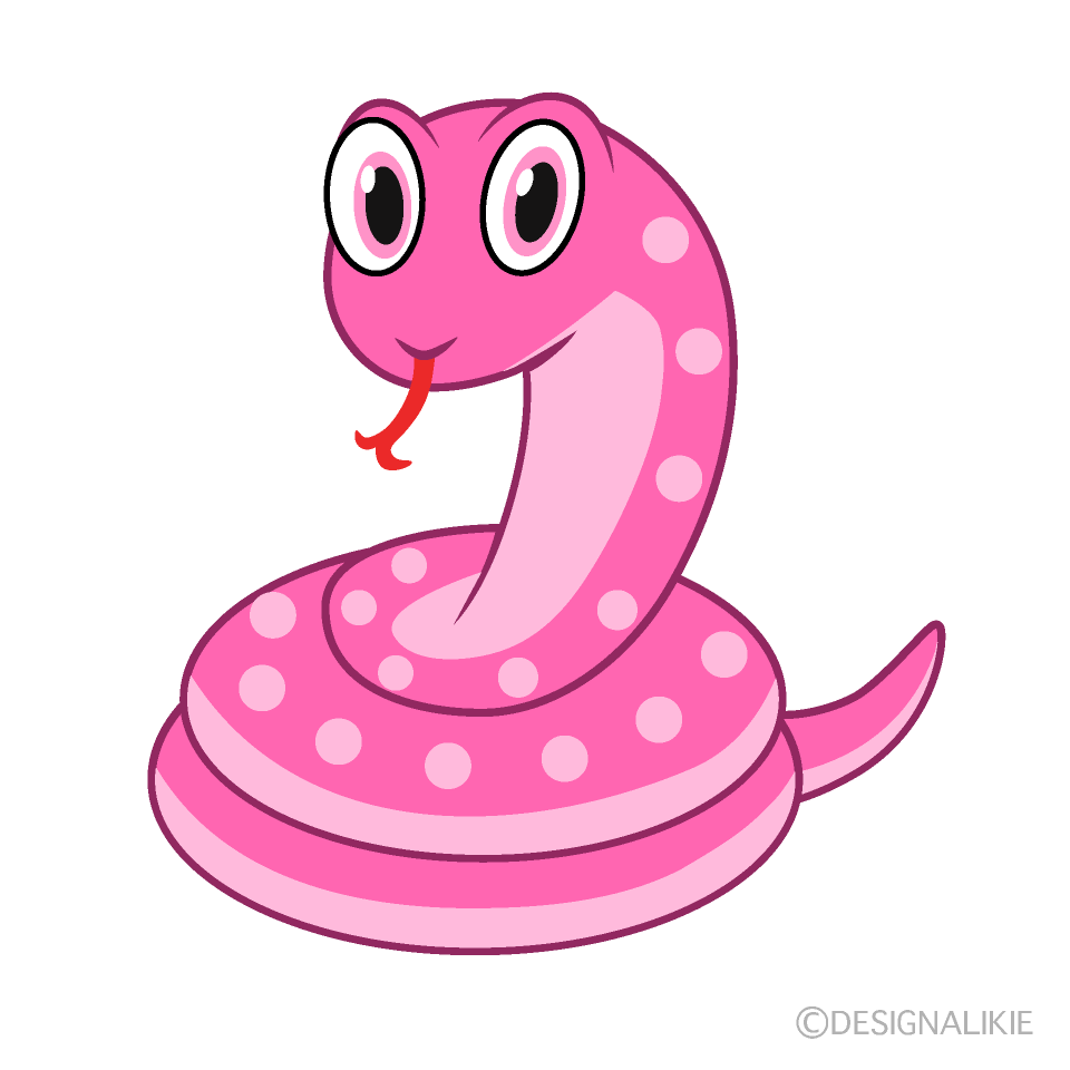 ピンクのとぐろヘビ