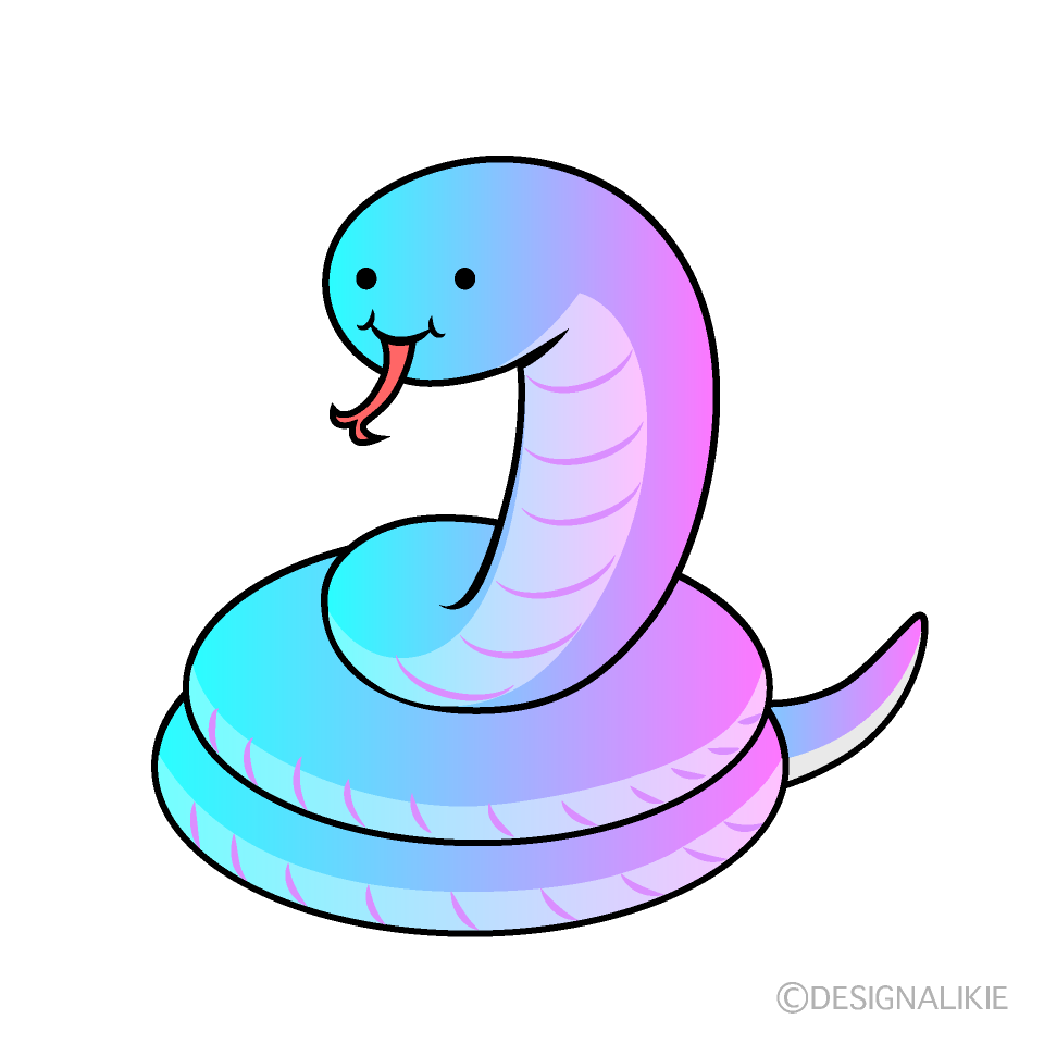 可愛い水色とぐろヘビ