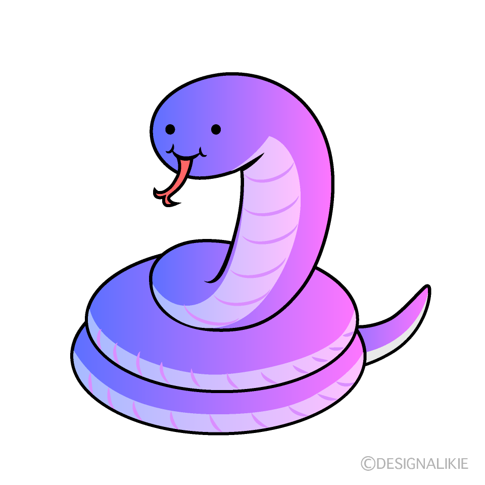 可愛い紫とぐろヘビ