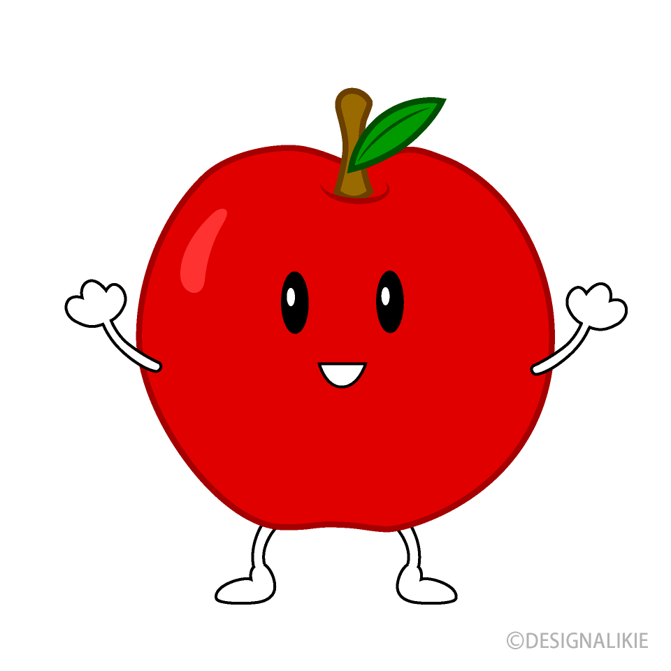 かわいい林檎キャラクター