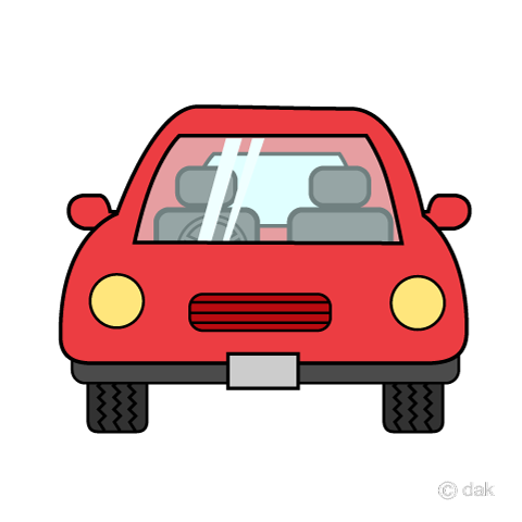 正面から見た車
