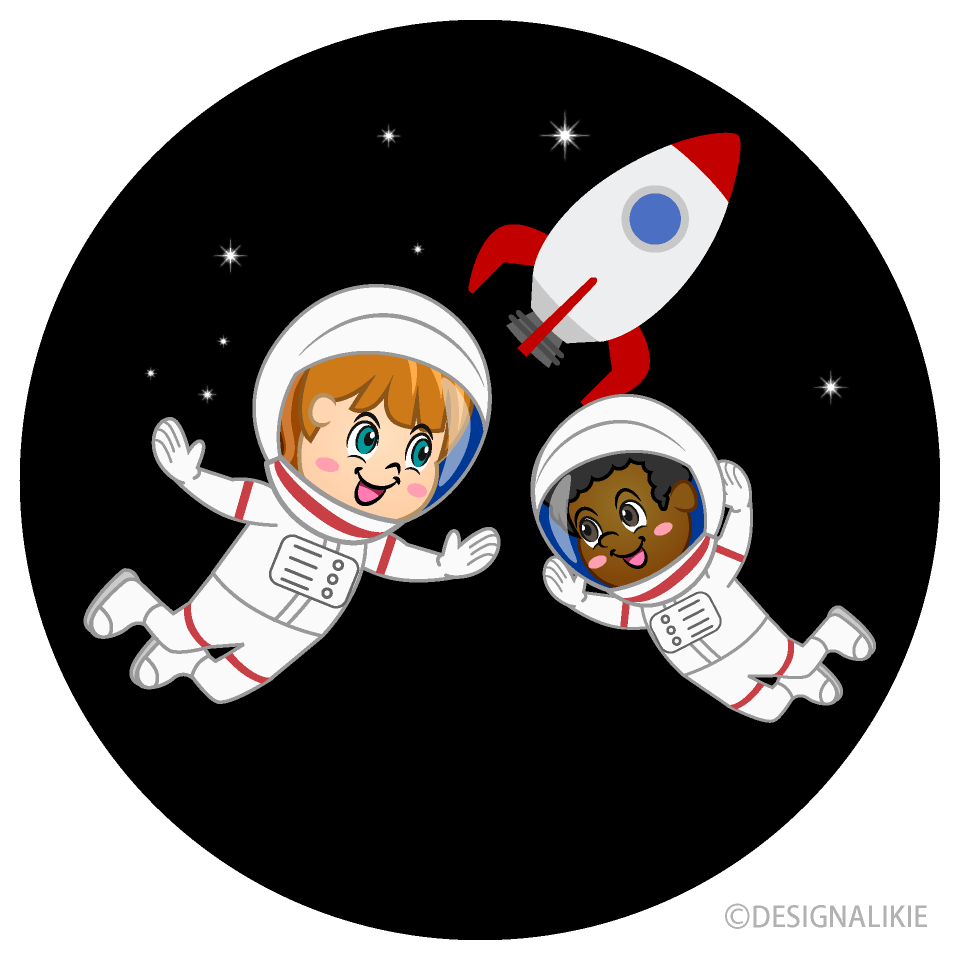 宇宙空間の宇宙飛行士