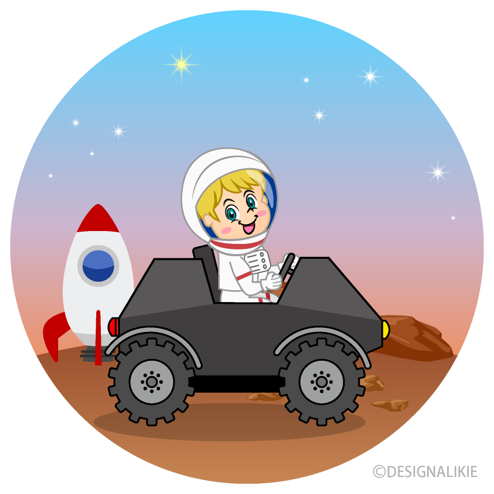 火星探索車の宇宙飛行士