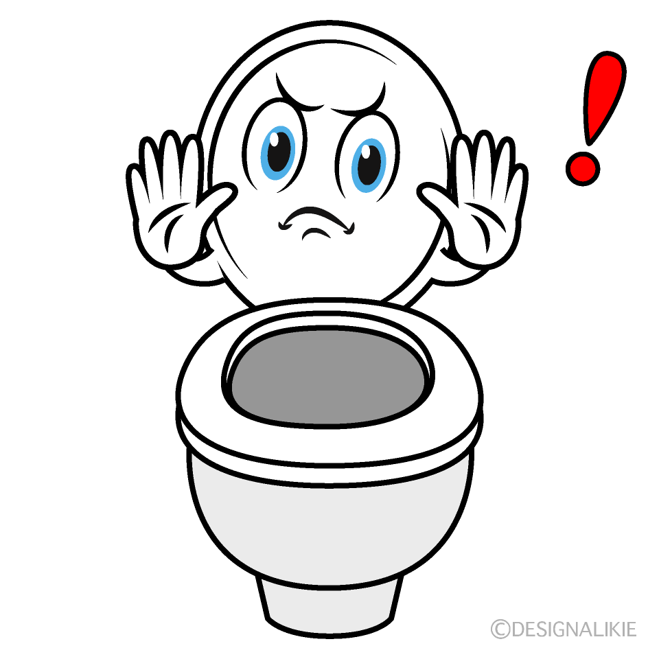 ストップするトイレキャラ