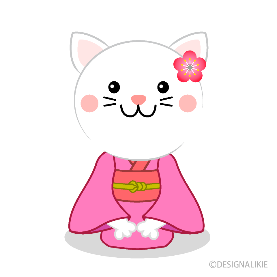 着物姿のネコ