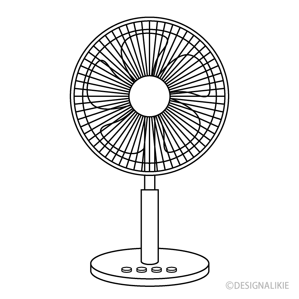 扇風機（白黒）