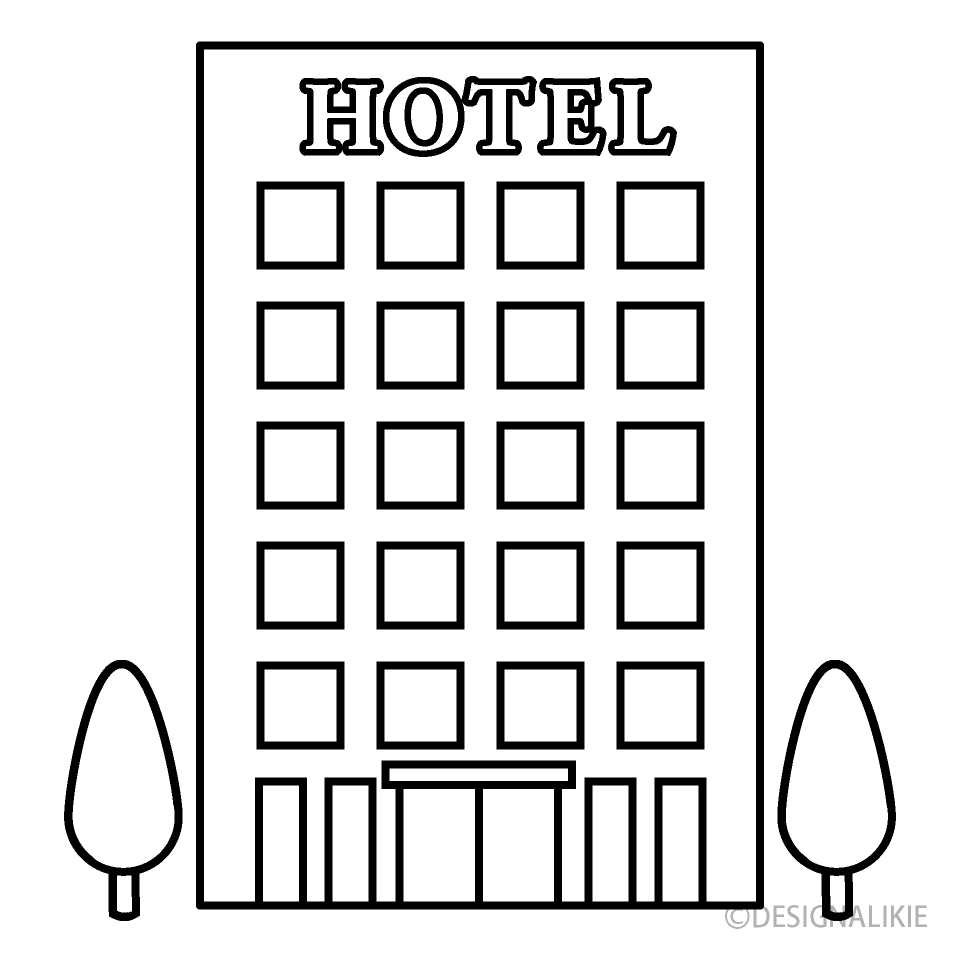 ホテル（白黒）