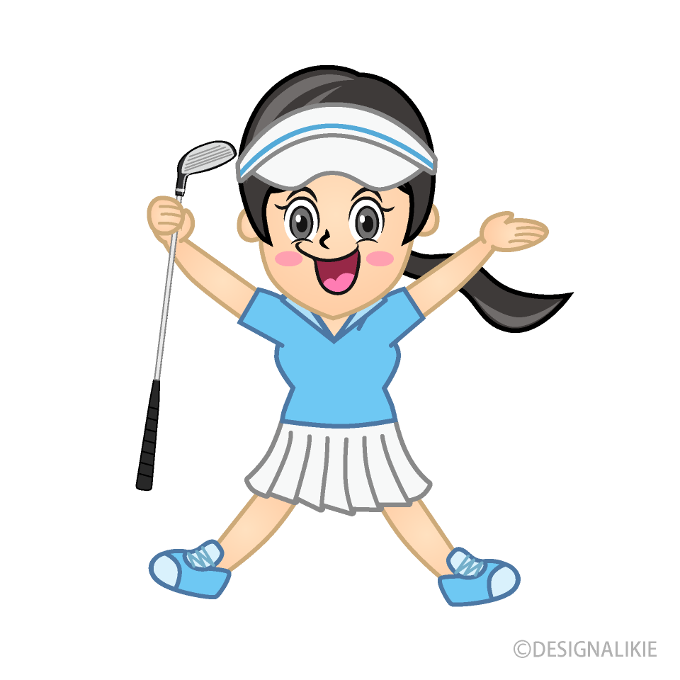 歓喜する女子ゴルファー