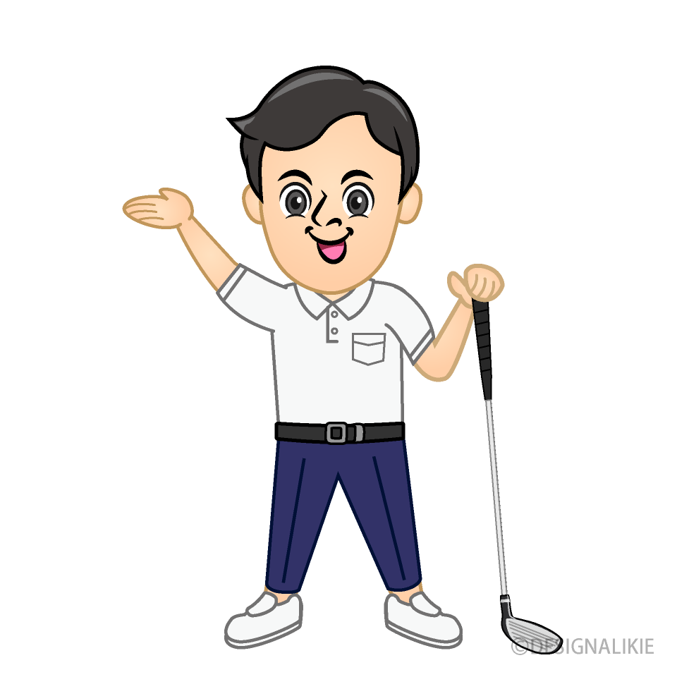 挨拶するゴルファー