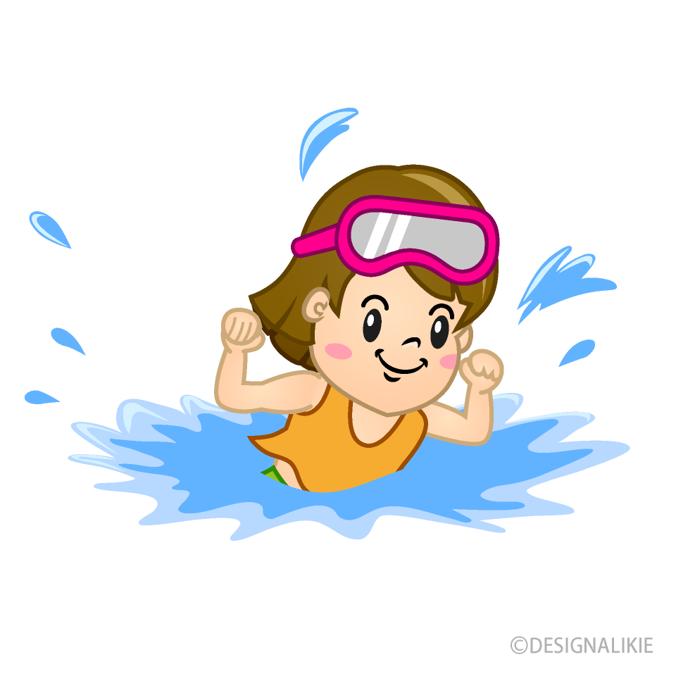 海で遊ぶ女の子