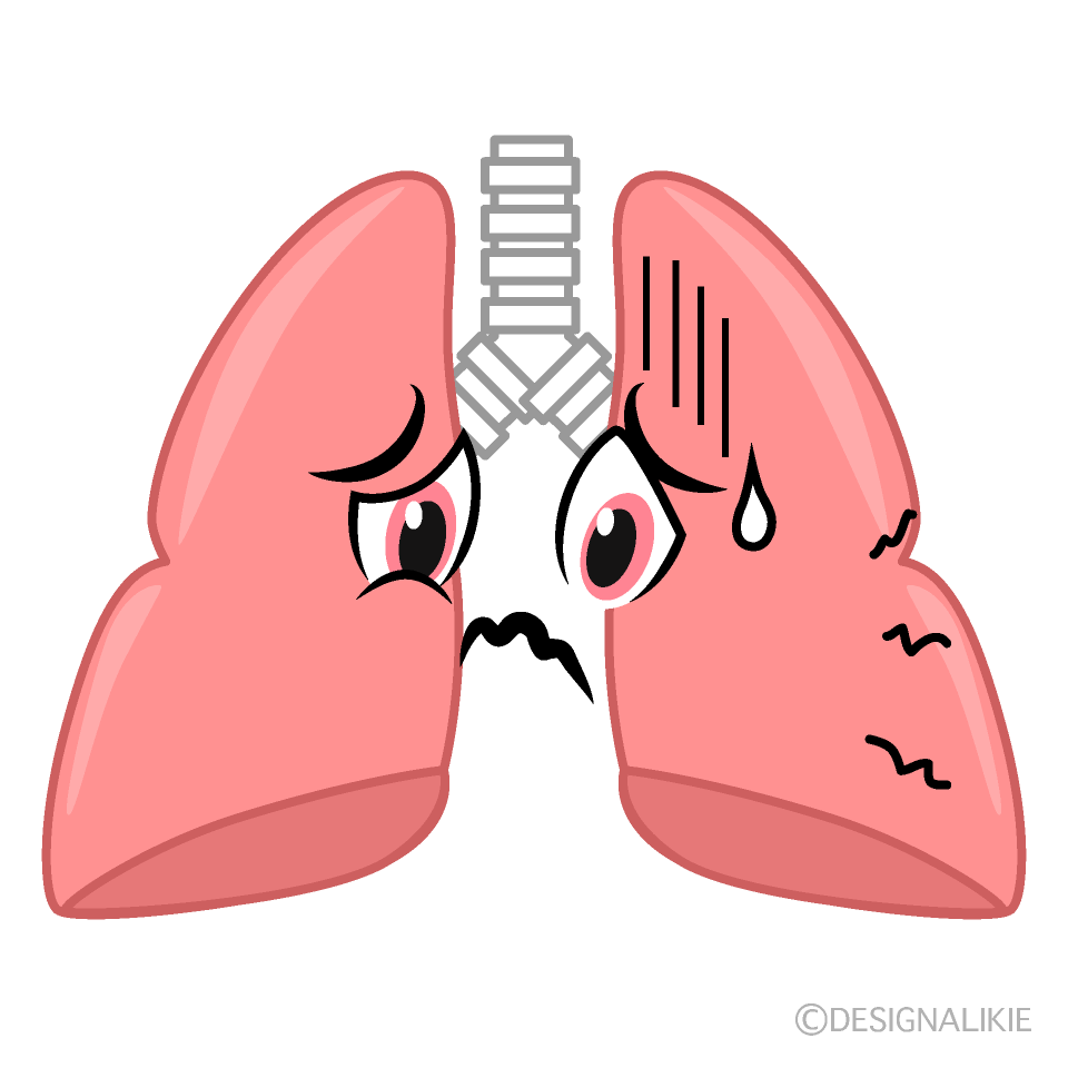 調子の悪い肺キャラ