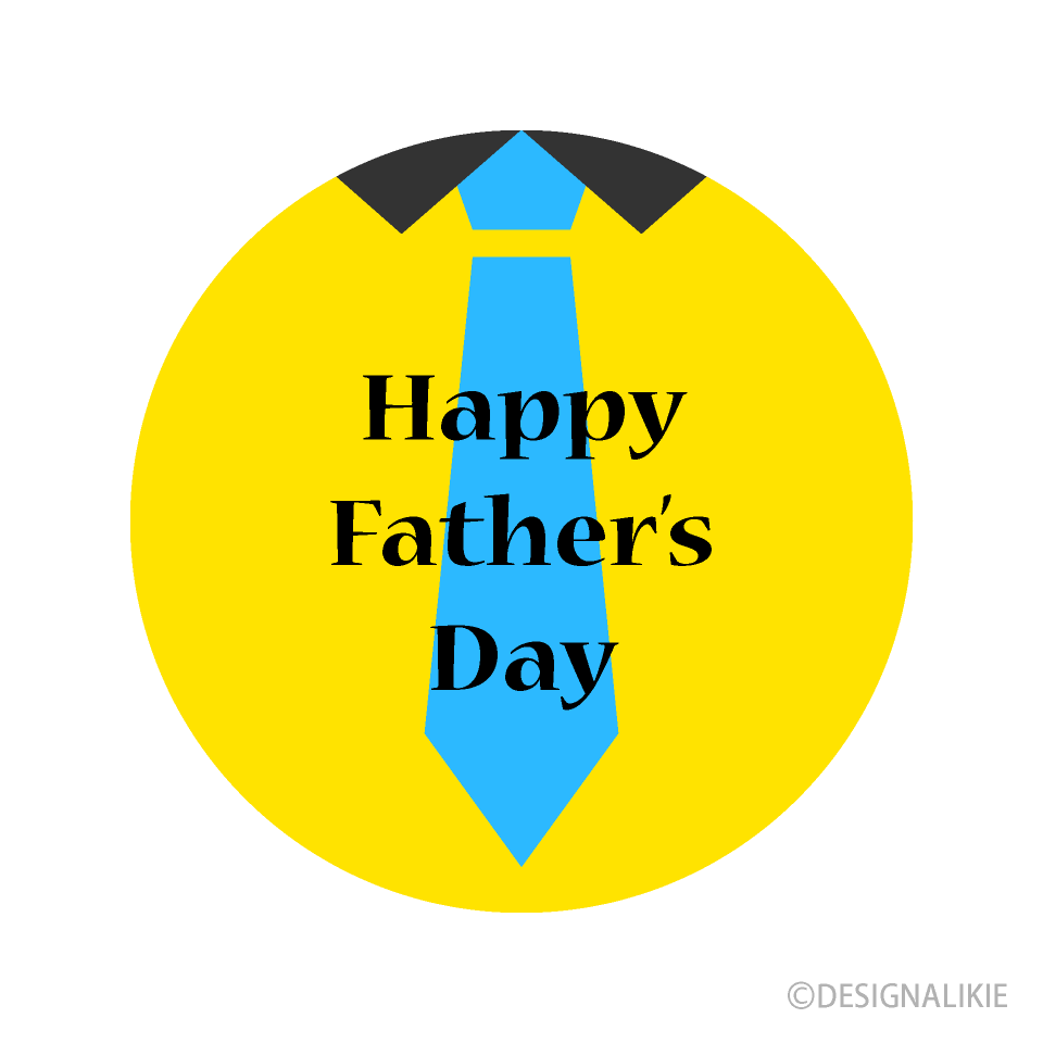 Happy Father's Day ネクタイ黄色ラベル
