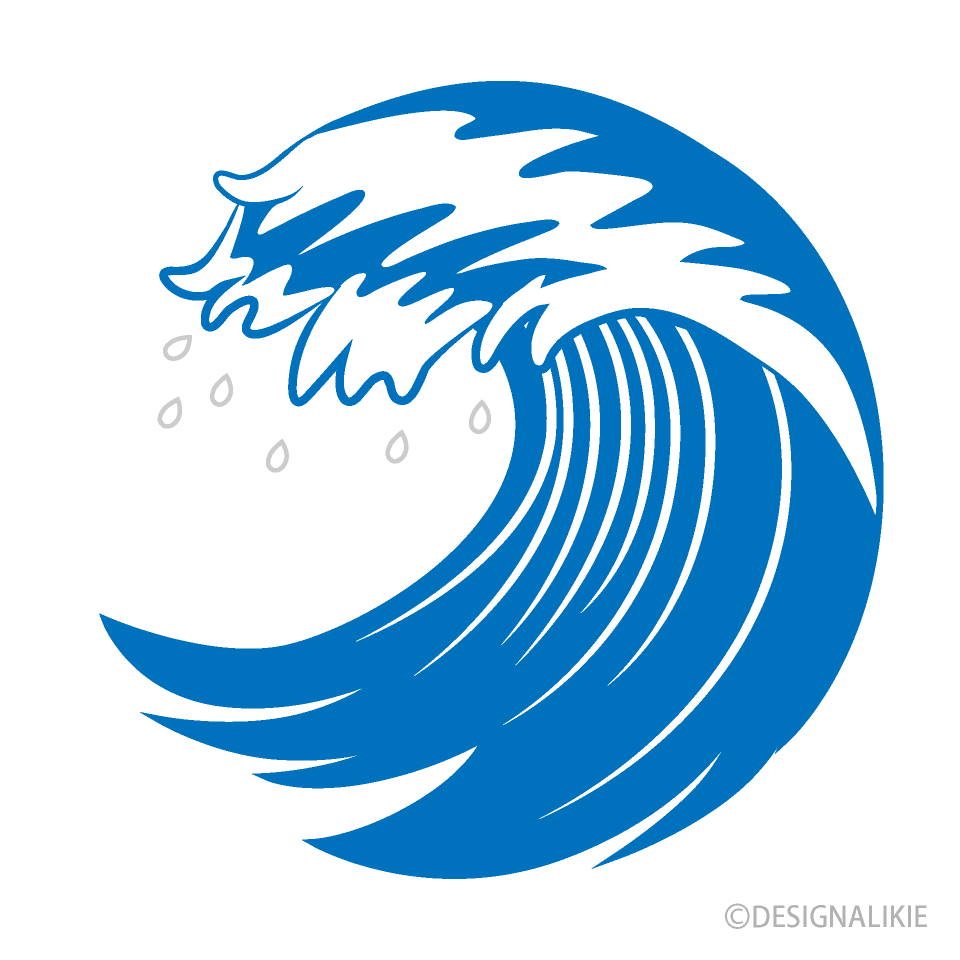 シンプルな海の大波