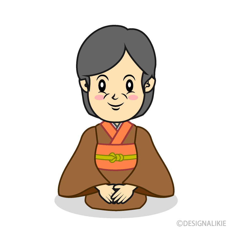 着物姿のお母さん