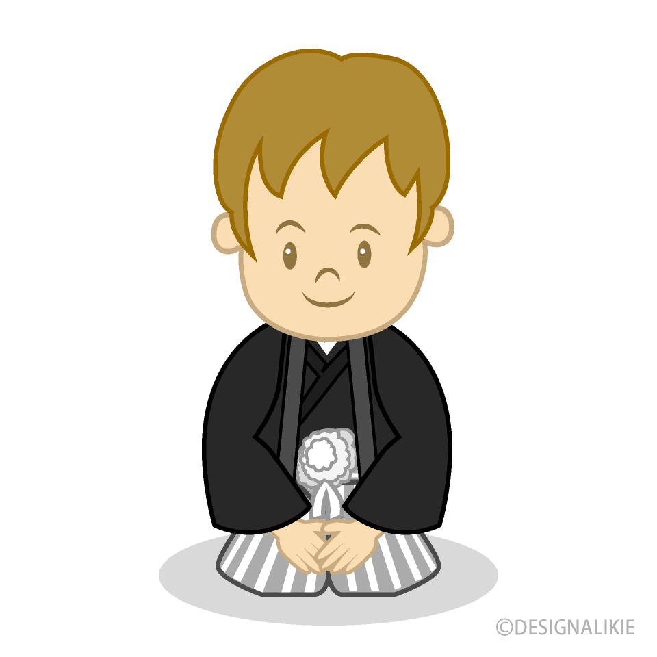 紋付袴の男の子