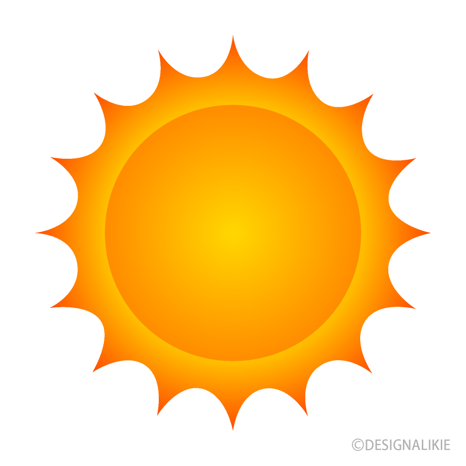 夏のオレンジ太陽