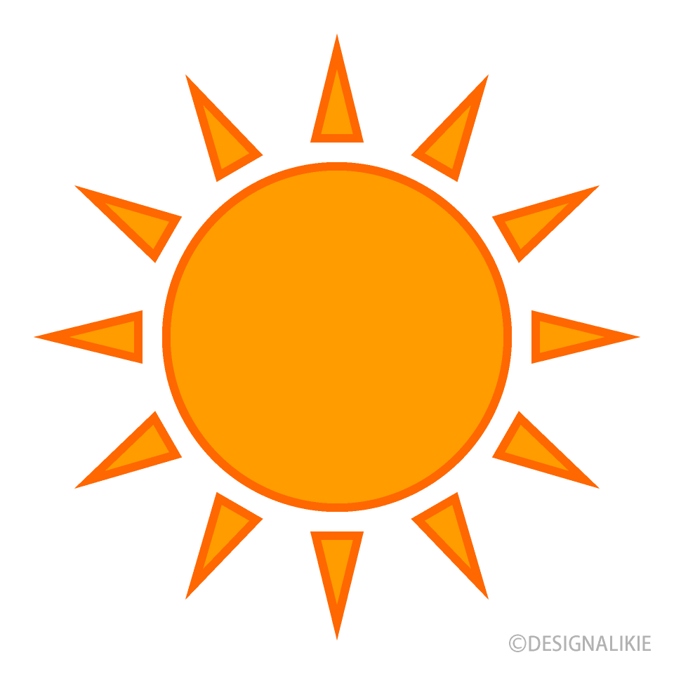 シンプルなオレンジの太陽