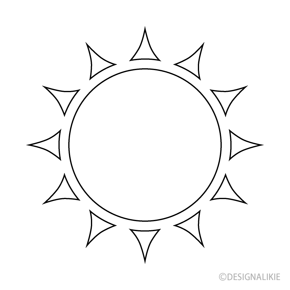 太陽（白黒）