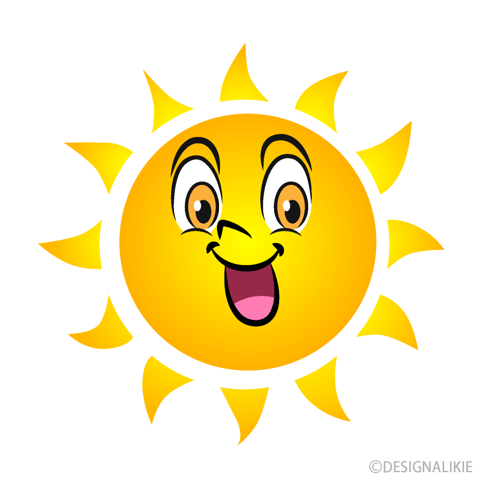 驚く太陽キャラ