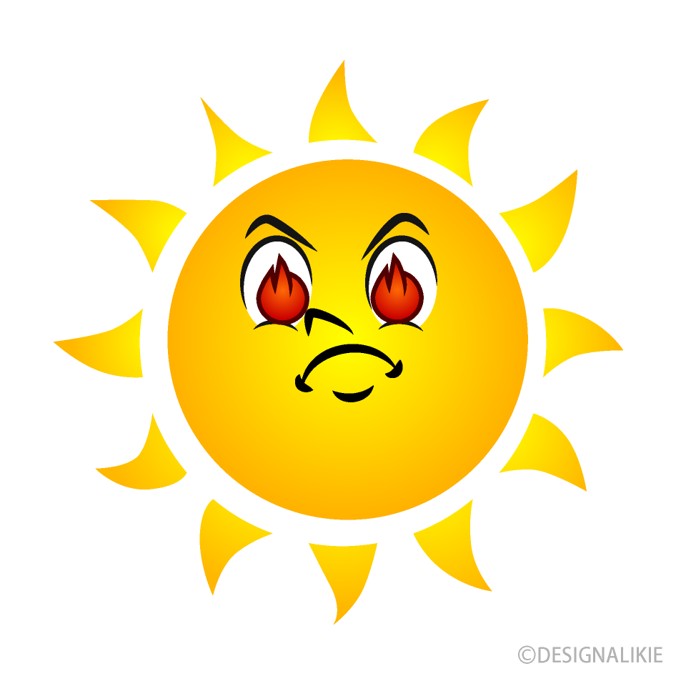 燃える太陽キャラ