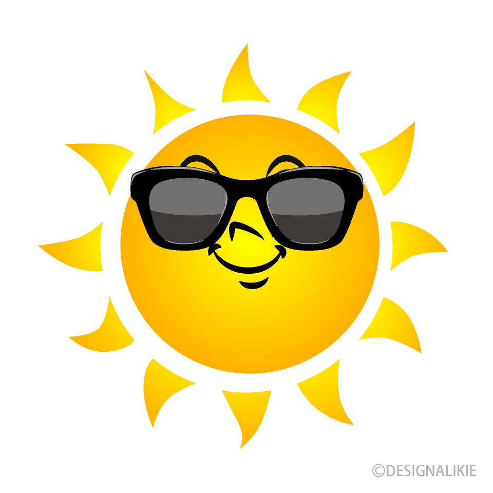 サングラスの太陽キャラ
