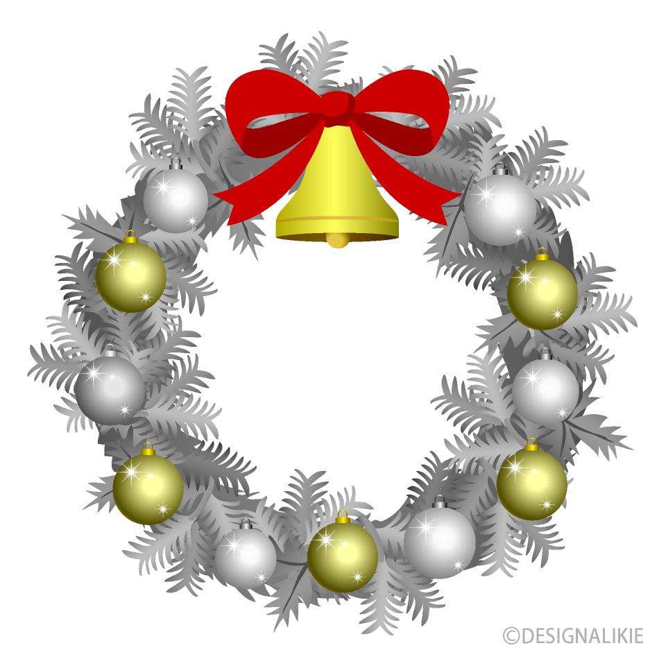 シルバークリスマスリース