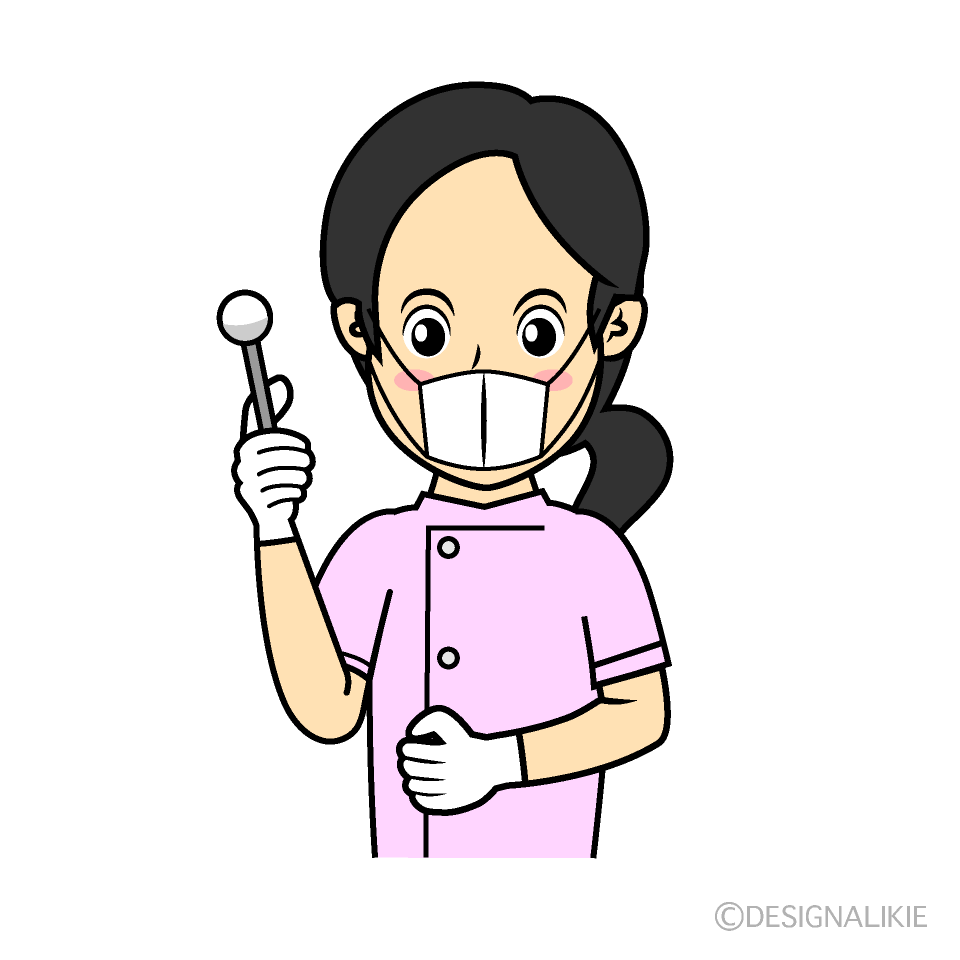 マスクをした女性歯医者さん