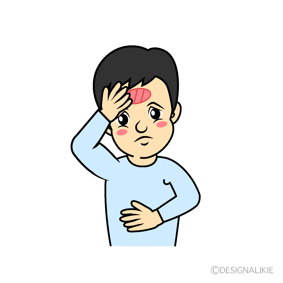 熱が出た男の子