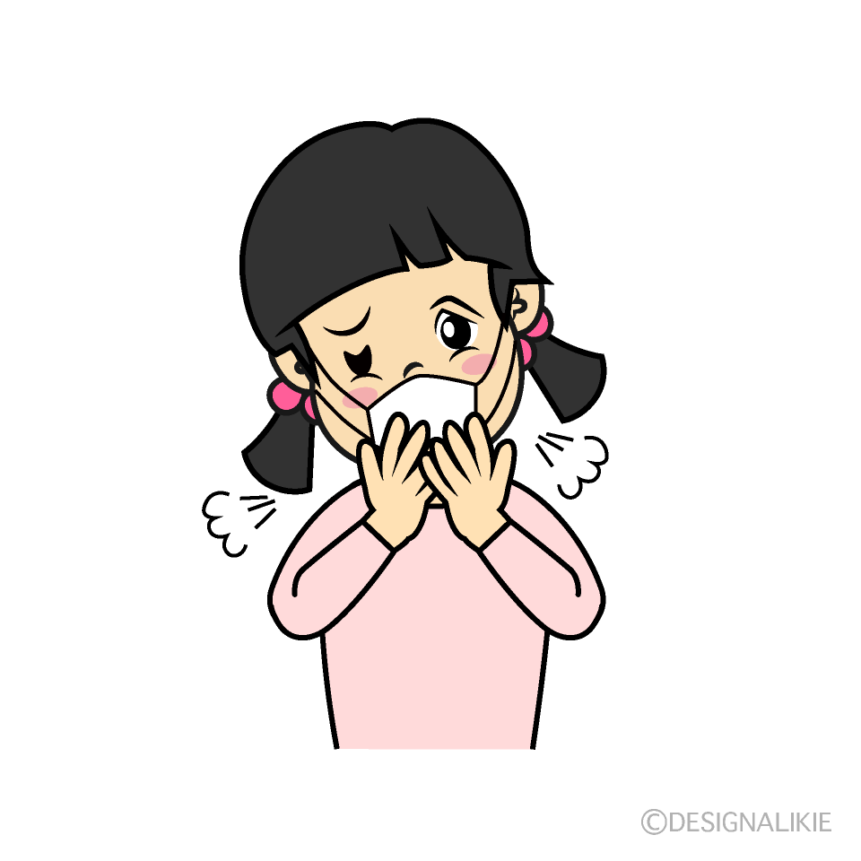 風邪で咳き込む女の子
