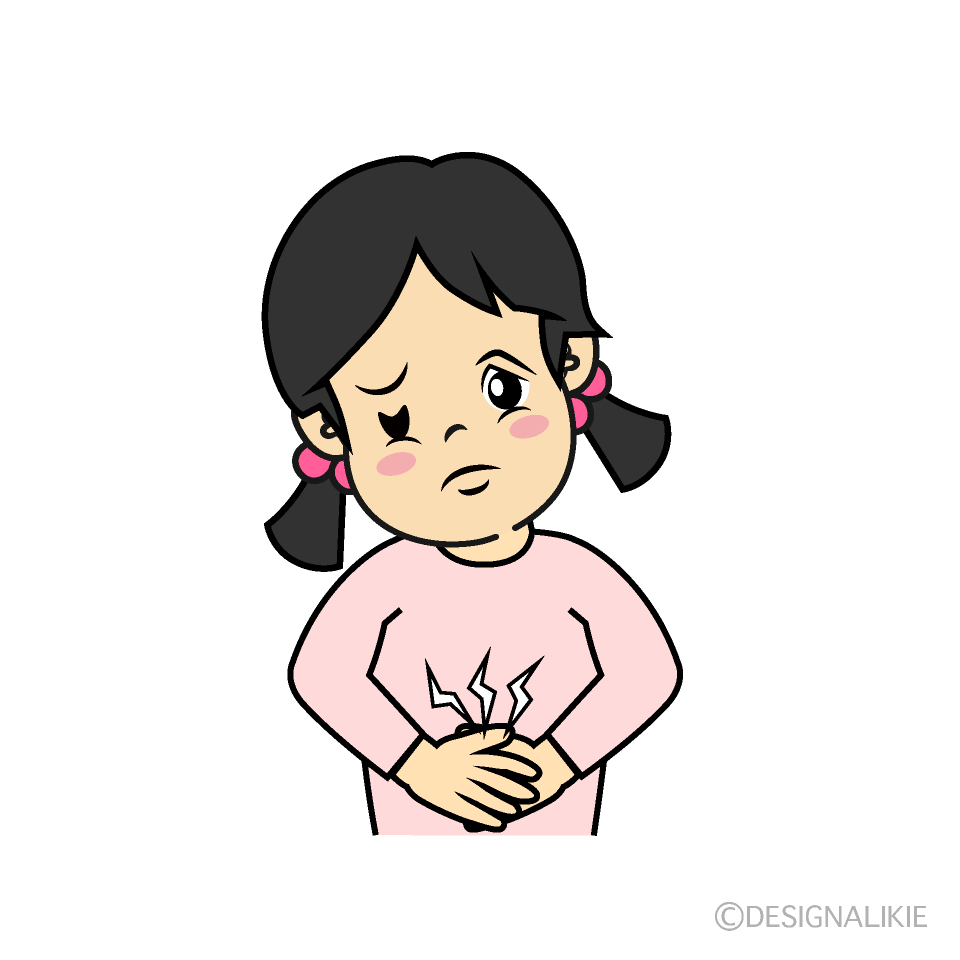 腹痛の女の子