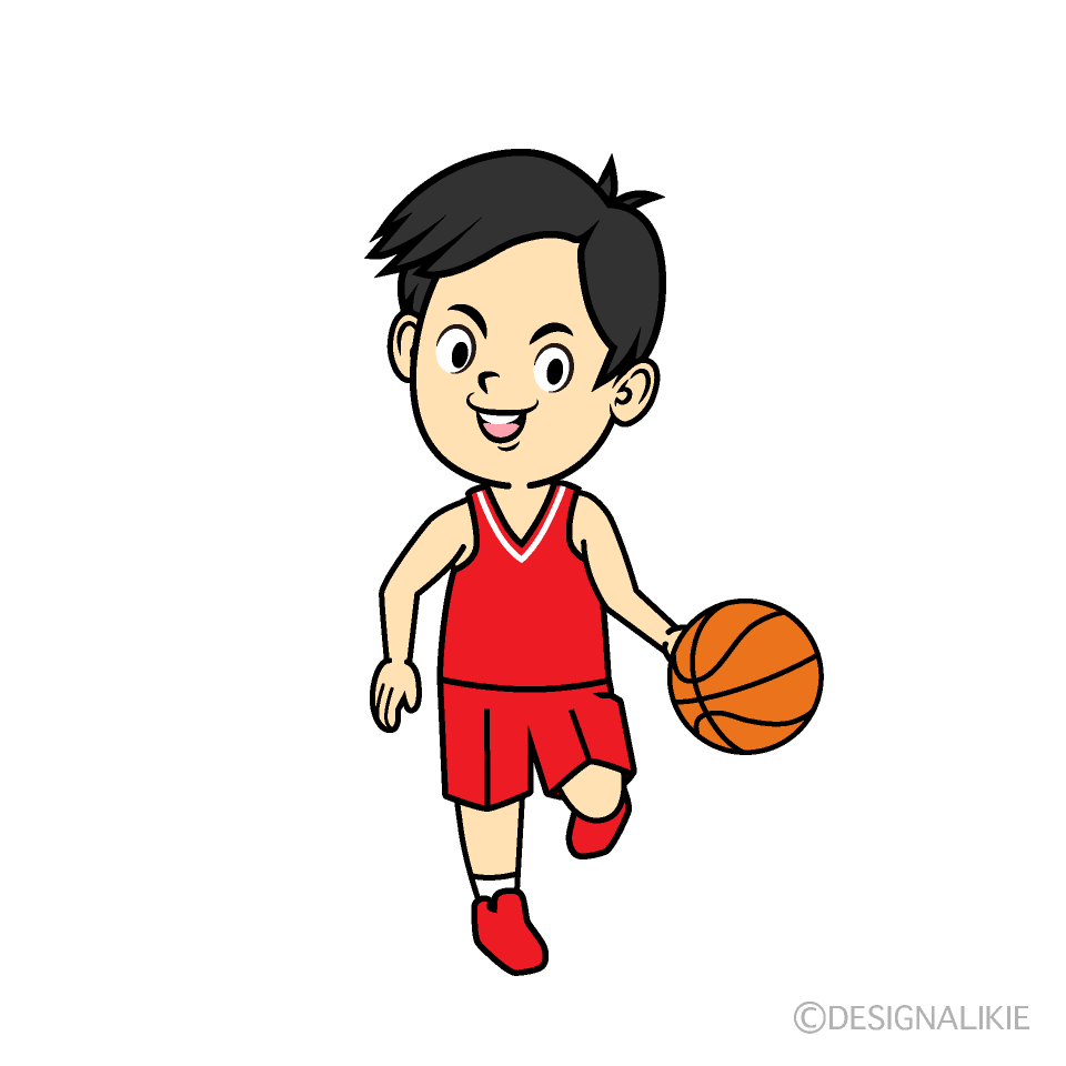 ドリブルするバスケ選手