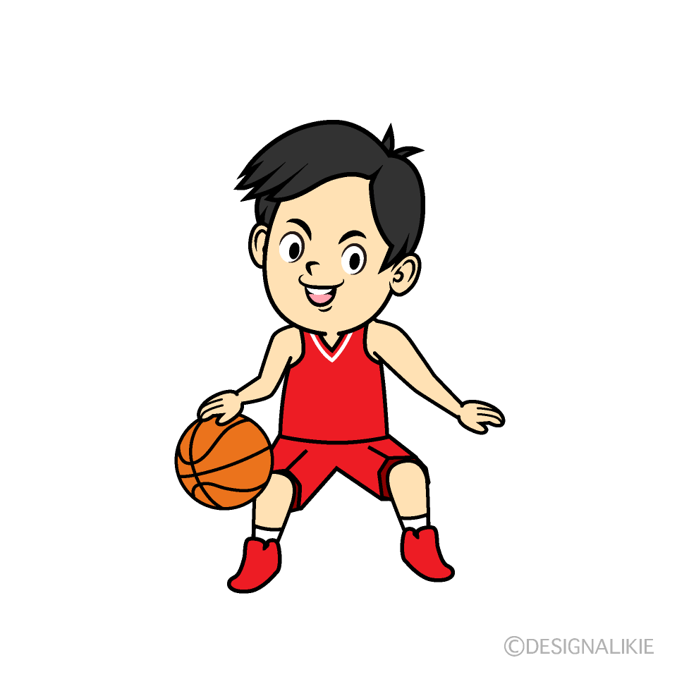構えるバスケ選手