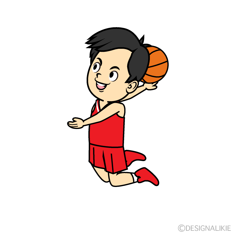 ダンクするバスケ選手
