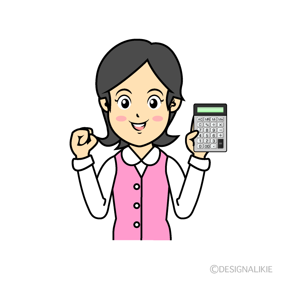 明るく笑顔の経理の女性
