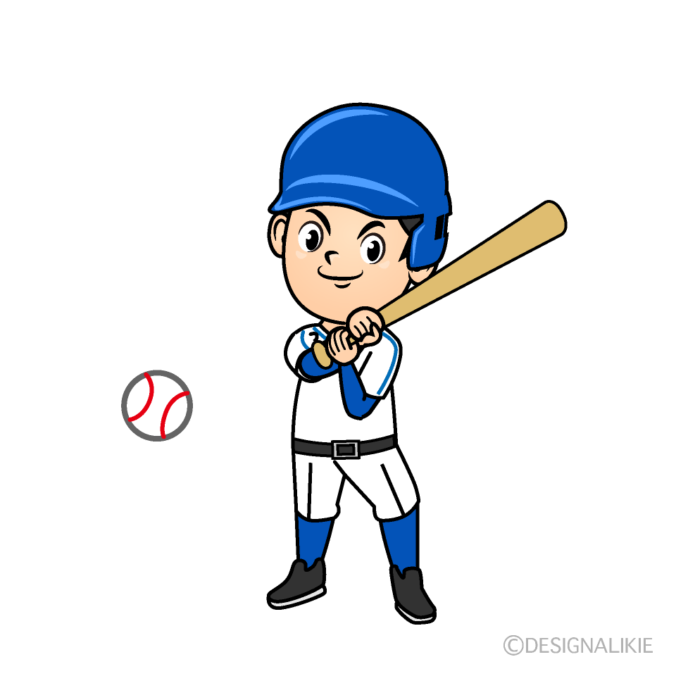 バッティングするバッター
