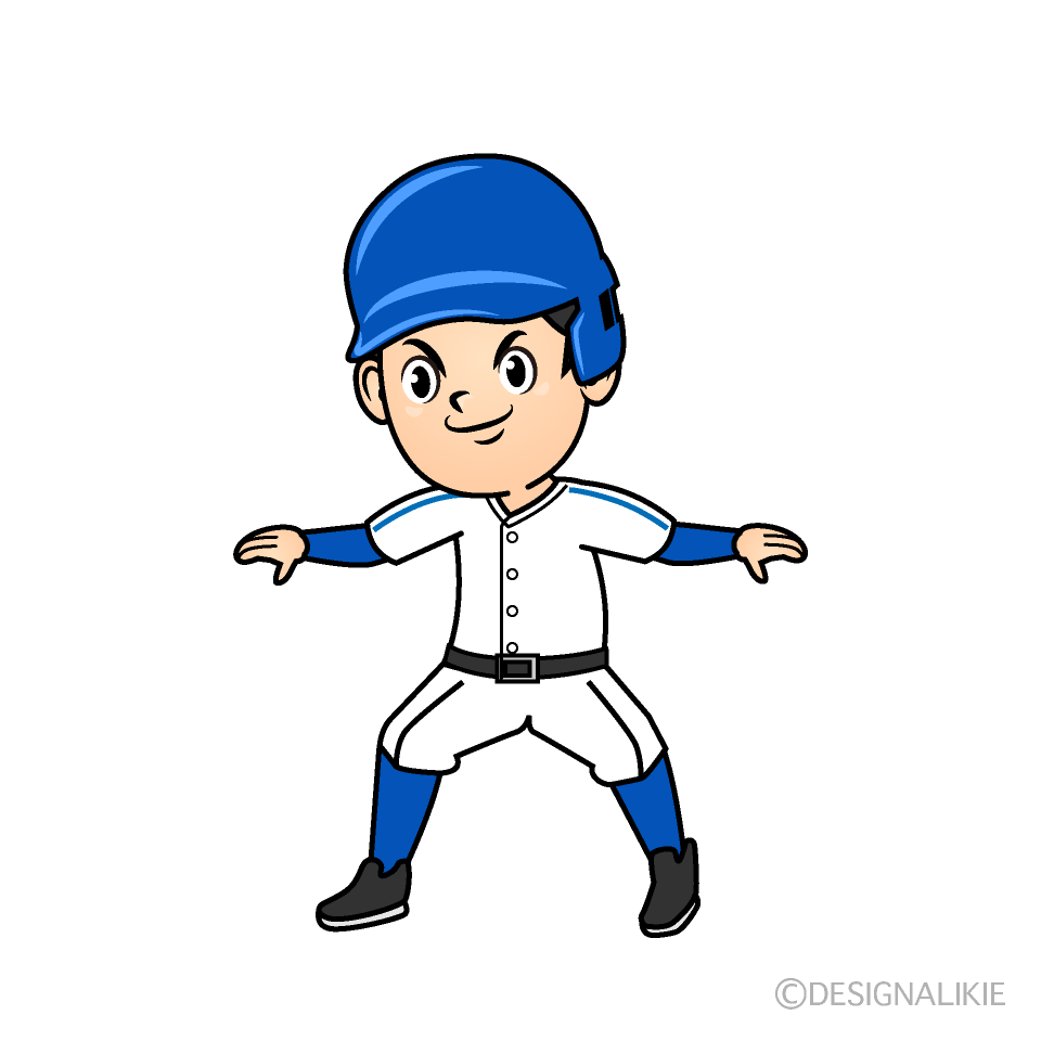 盗塁する野球選手
