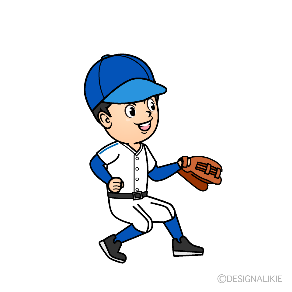 ガッツポーズする野球選手