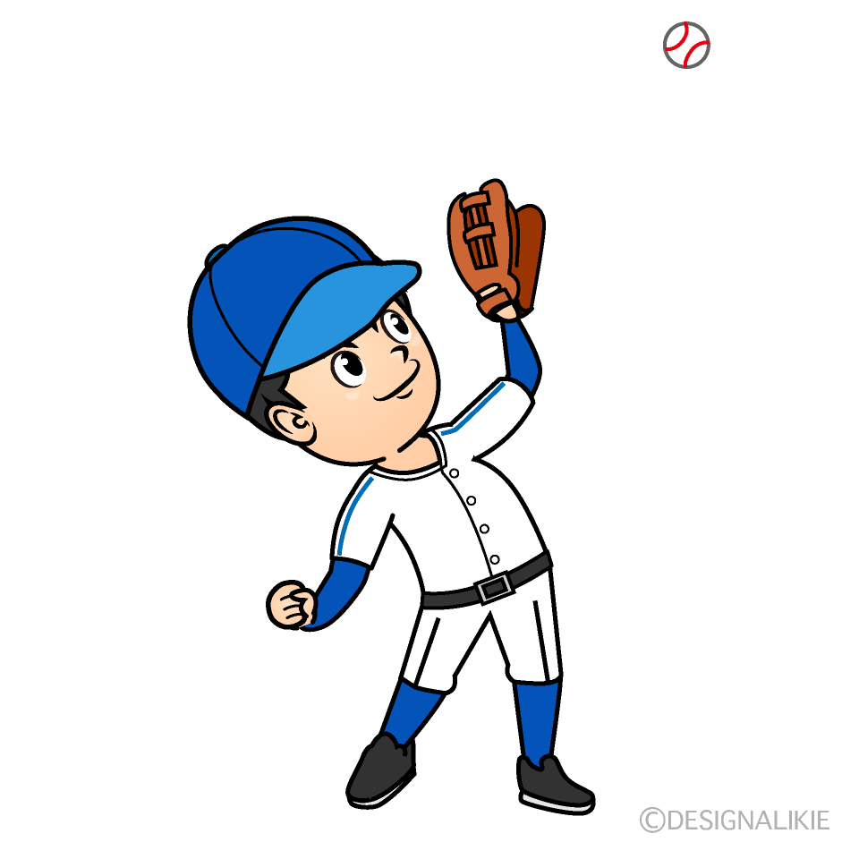 フライを取る野球選手