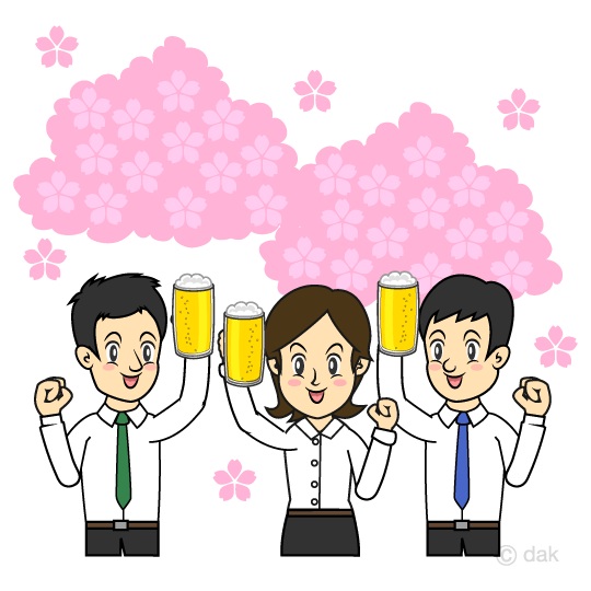 サラリーマンのお花見